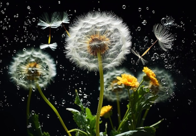 dandelions photo by haley knox dandelion dewdrop in the style of realistic still lifes with dramati