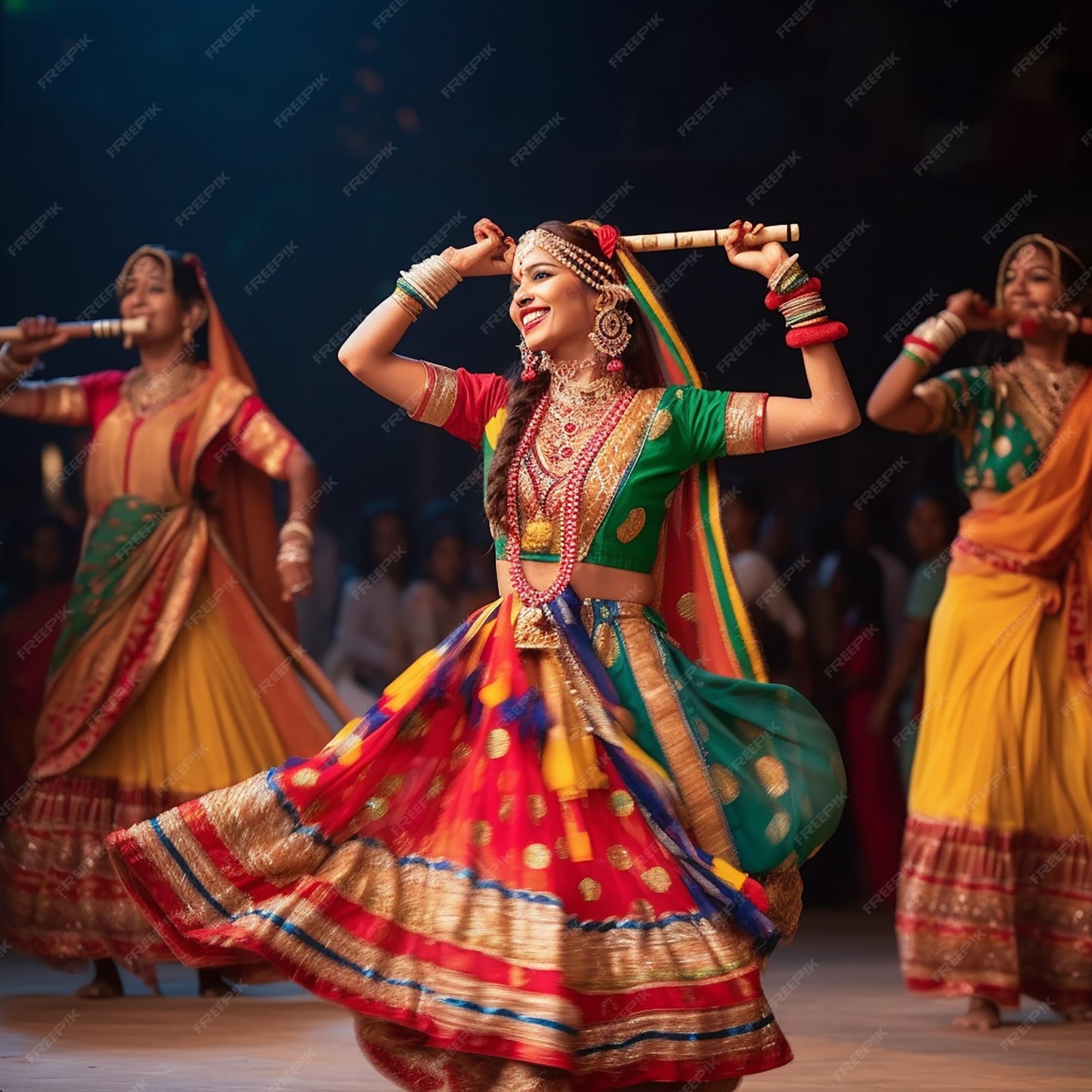 Premium AI Image Dandiya Festival Dandiya Raas Dandiya Navratri