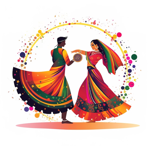 navratri의 Dandiya 밤 축하 행사