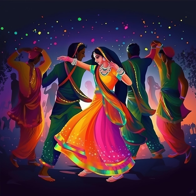 Dandiya night celebration on navratri