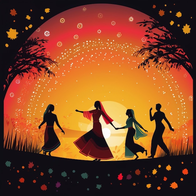 navratri의 Dandiya 밤 축하 행사