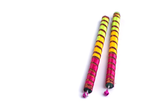 Dandiya sticks for Indian folk dance in Navratri Festival