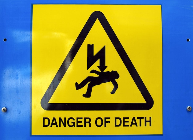 Photo danger of death electric shock