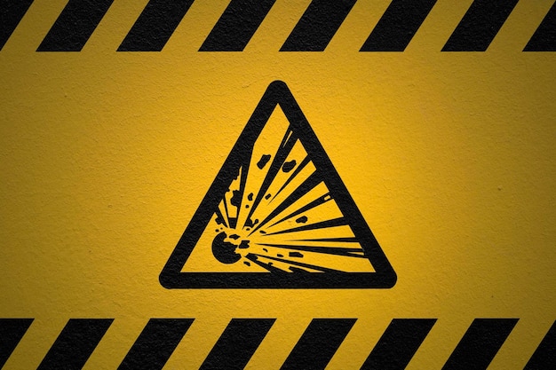 Photo danger explosive sign