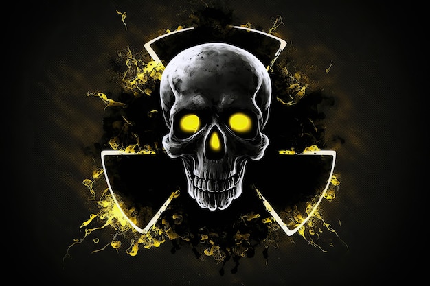 Danger Lurking Stay Away From Radioactive Black Skull Found In Remote Area Generative AI