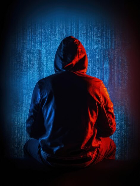 Dangerous hacker stealing data concept