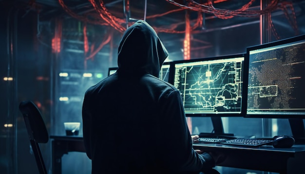 Dangerous Hooded Hacker Breaks into Data Servers