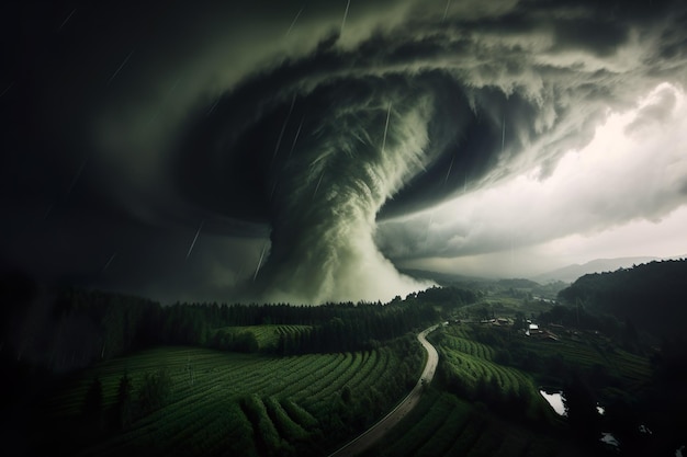 Dangerous tornado in italy generative ai