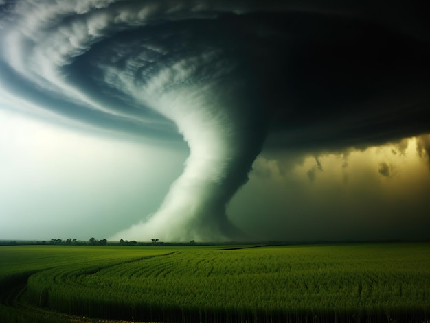 Dangerous tornado in tornado alley