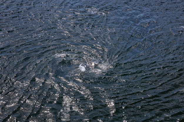 Dangerous whirlpool currents caused by tides in the Gulf Islands near Vancouver Island