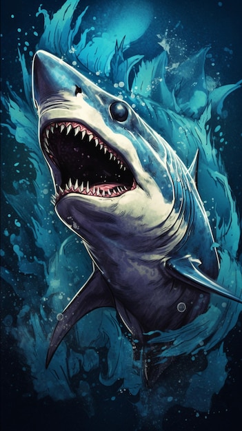 Dangerous white shark