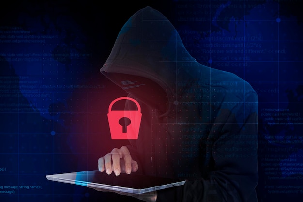 The dangers of identity thefthacker wearing black hoodiehacking computer program security