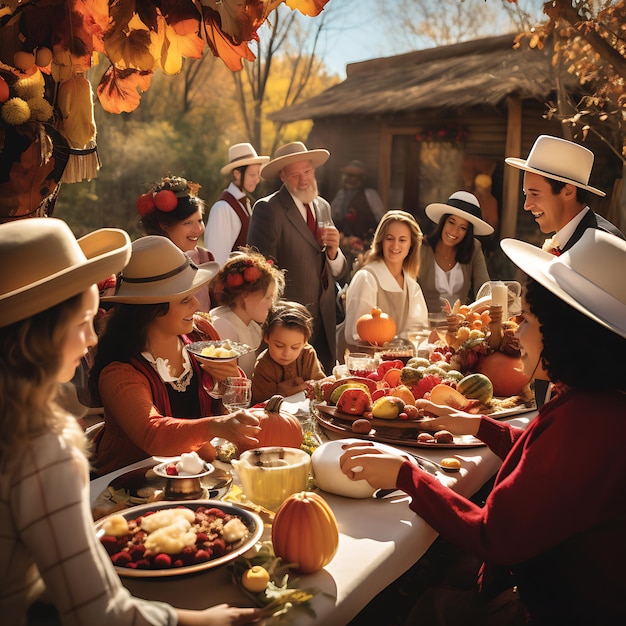 Dank zeggen en familietradities vieren tijdens Thanksgiving Day Celebrations