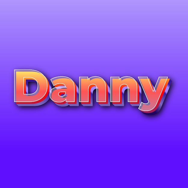 DannyText effect JPG gradient purple background card photo