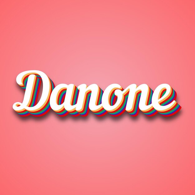 Danone testo effetto foto immagine cool