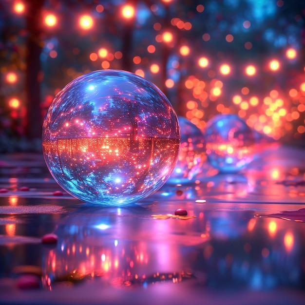 Dansen op de dansvloer met kleurrijke reflectie discoball en licht