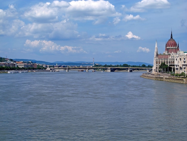 Danube river in Budapest, Hungary