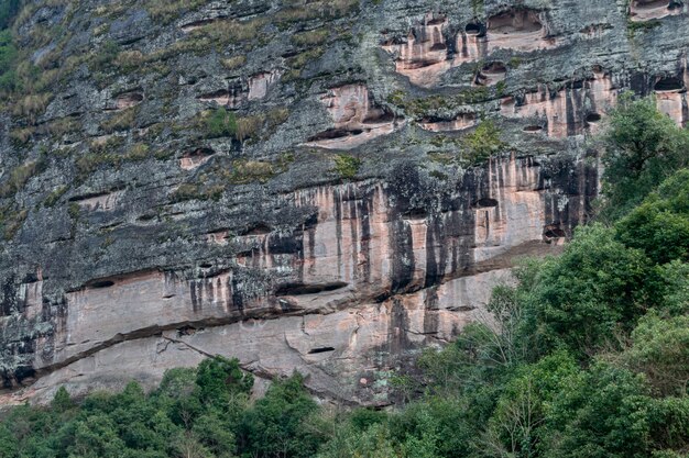 Danxia landform mountain with karst nature