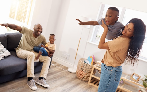 Dare to dream big. Shot of a young family spending time together at home.