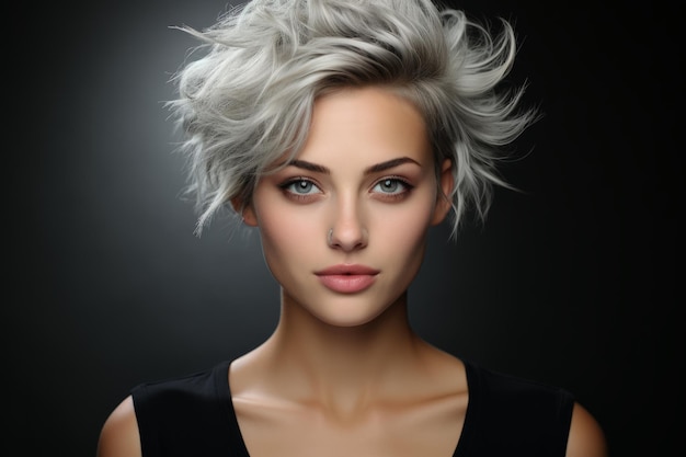 Daring and edgy pixie cut Generative AI