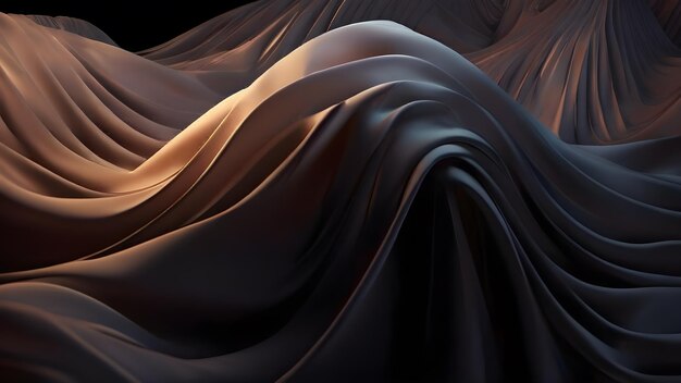 Dark 3d Silk Wave Background
