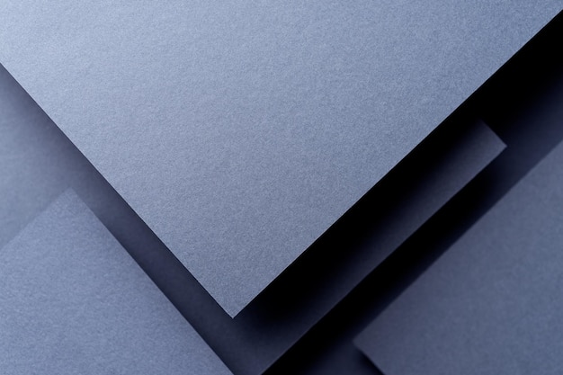 Dark abstract background inspired by material design using cardboard and paper