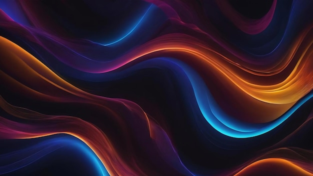 Dark abstract background with a glowing abstract waves abstract background