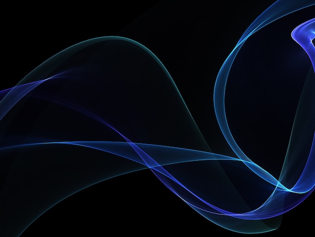 Photo dark abstract background with a glowing abstract waves