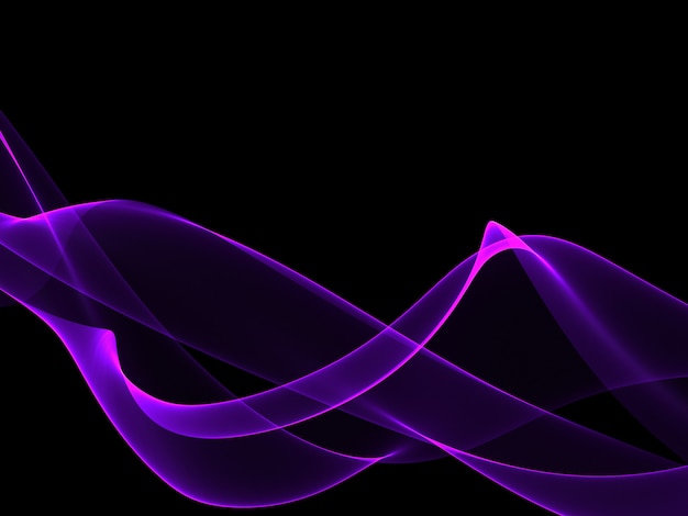 Photo dark abstract background with a glowing abstract waves