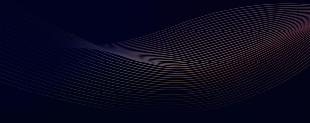 dark abstract background with a glowing wave shiny moving lines design element