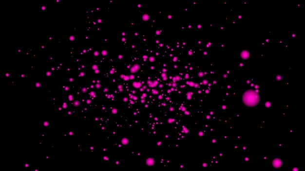 Photo dark abstract background with pink glowing particles 8k