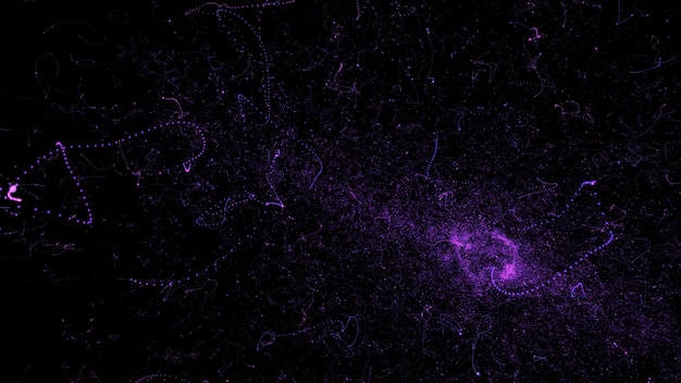 dark abstract background with purple glowing particles 8k