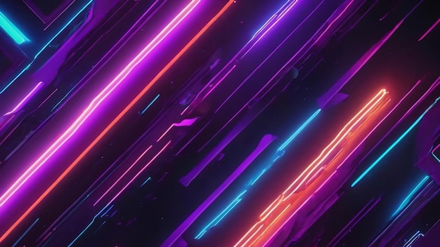 Dark abstract futuristic background with ultraviolet neon glow