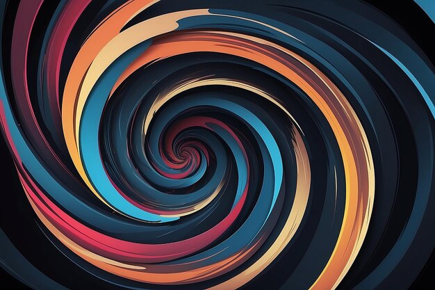 Dark abstract spiral swirl twirl and vortex shapes