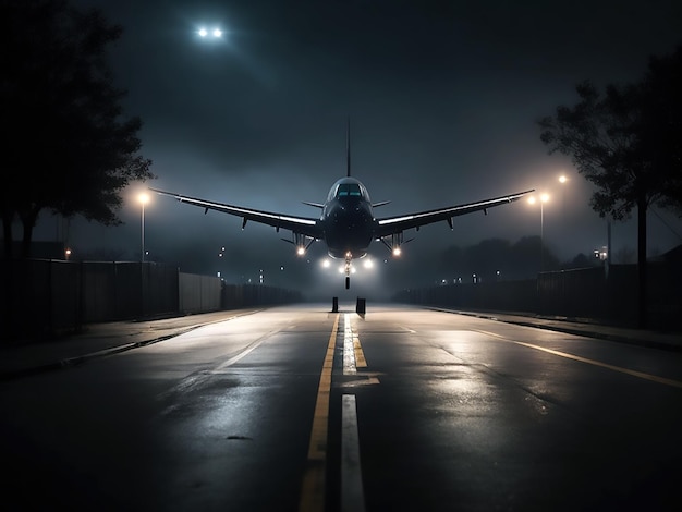 dark_airplane_Runway_Street