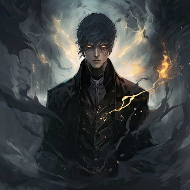 Dark Anime Harry Potter character manga illustration