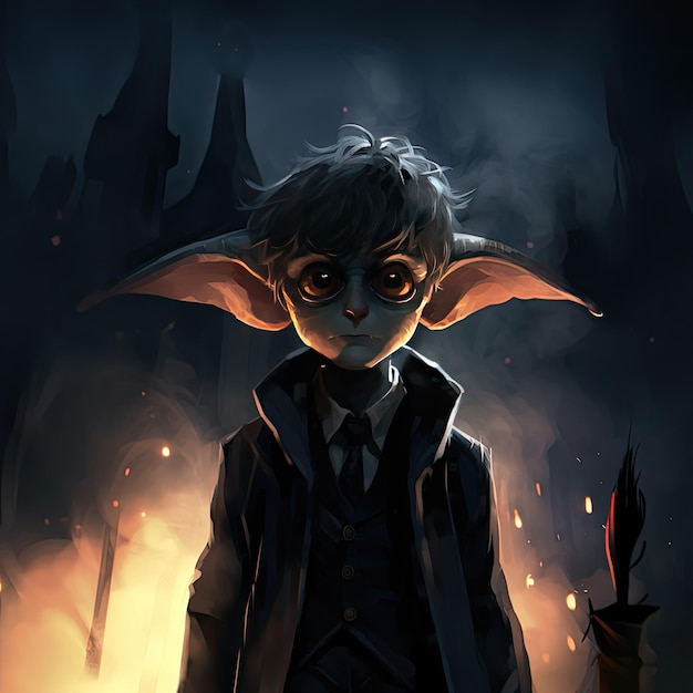 Dark Anime Harry Potter character manga illustration