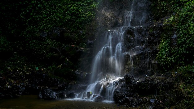 Foto atmosfera oscura flusso della cascata