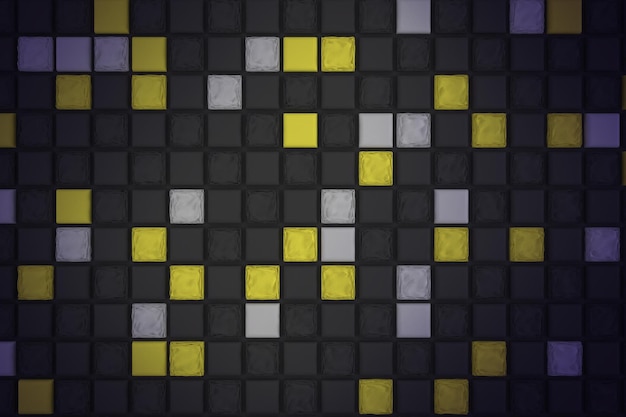 Dark Background with 3D Cubes