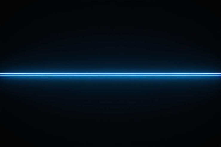 Photo a dark background with a blue line