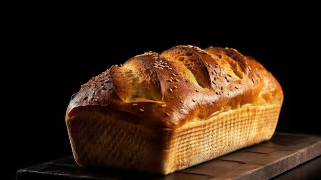 Dark background with bread