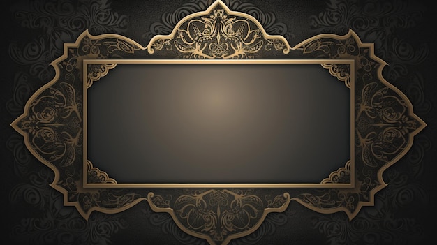 Dark background with classic gold frame