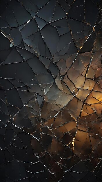 Dark background with cracked glass texture