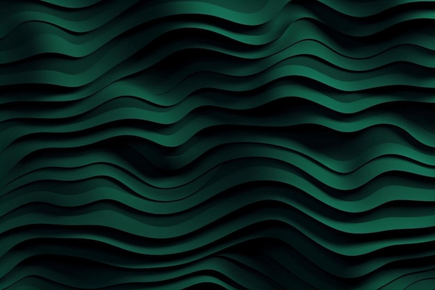 Dark background with green wavy shapes