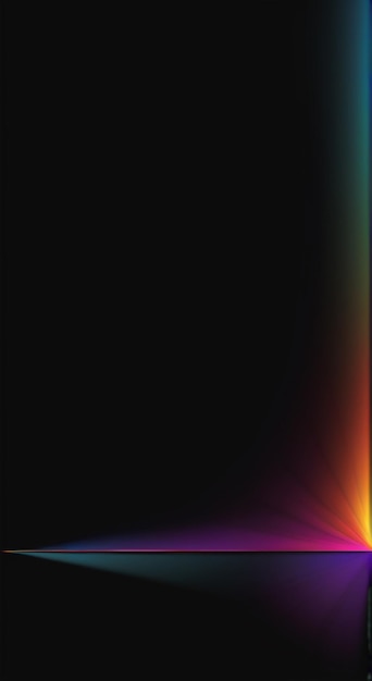 a dark background with a rainbow colored line