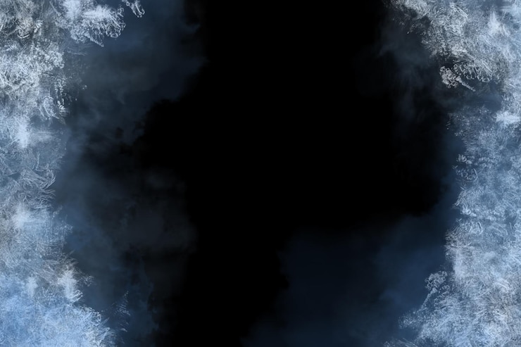 Photo a dark background with smoke and a black background