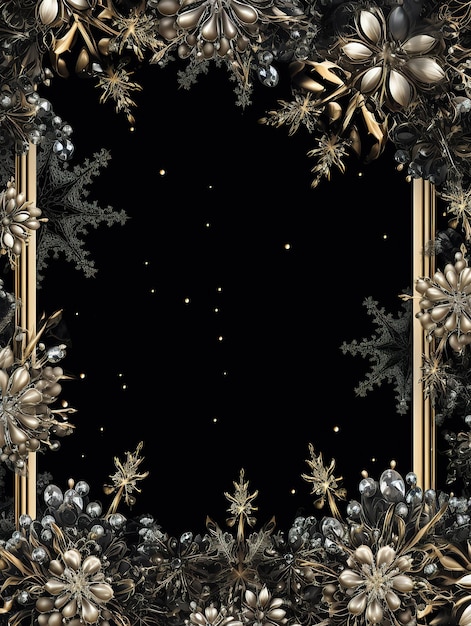 Photo dark background with winter theme