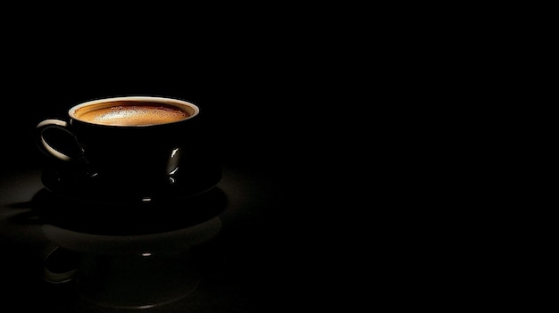 Photo dark backlit coffee studio