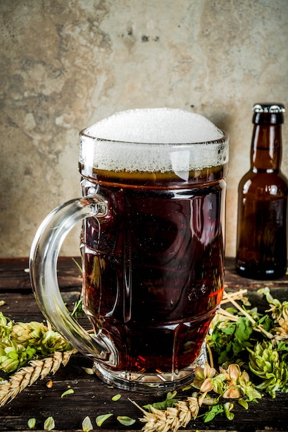 Dark beer ale mug