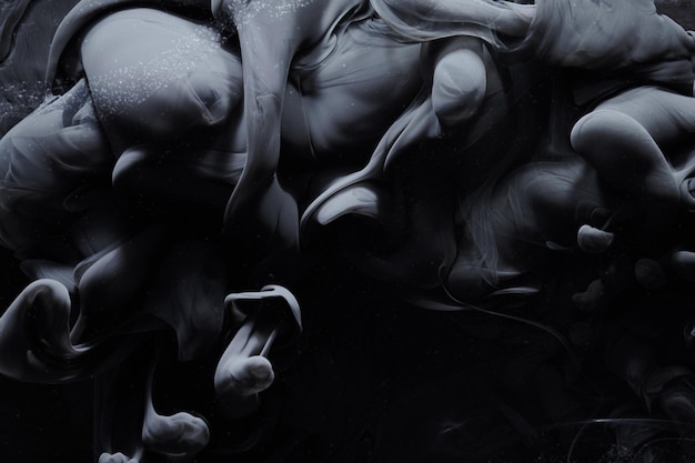 dark black contrast liquid art background paint ink explosion abstract clouds of smoke mockup watercolor underwater